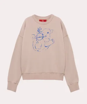 BUNNY ORB コットン裏毛 クルーネックトップ