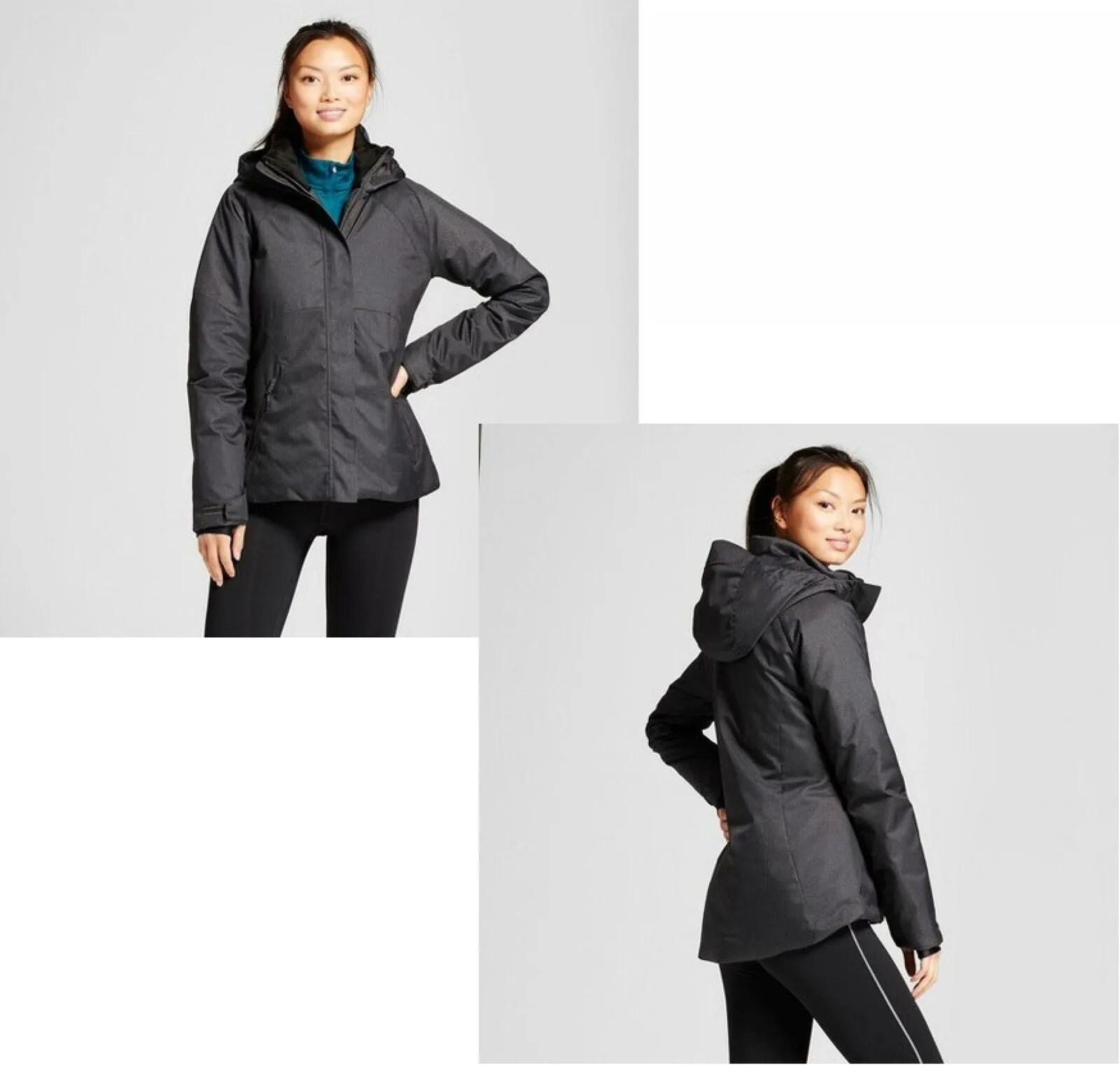 C9 Champion Womens Lined Parka Jacket Coat Grey Large
