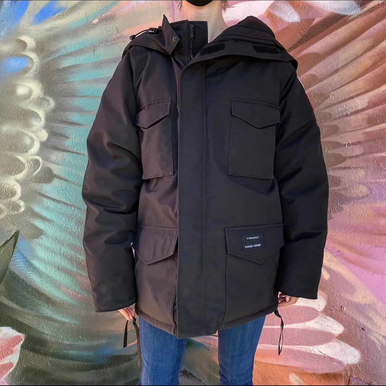 Canada Goose x Y Project Unisex Black Constable Parka - Womens L / Mens M