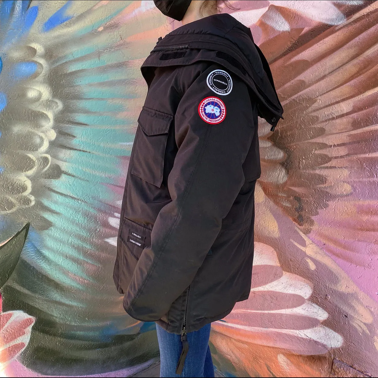 Canada Goose x Y Project Unisex Black Constable Parka - Womens L / Mens M