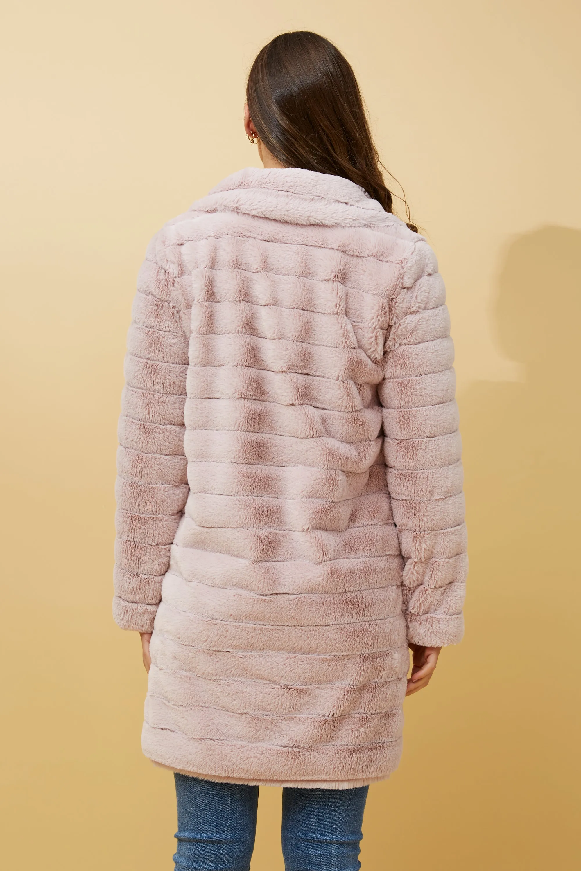 Caroline Morgan Faux Fur Teddy Coat