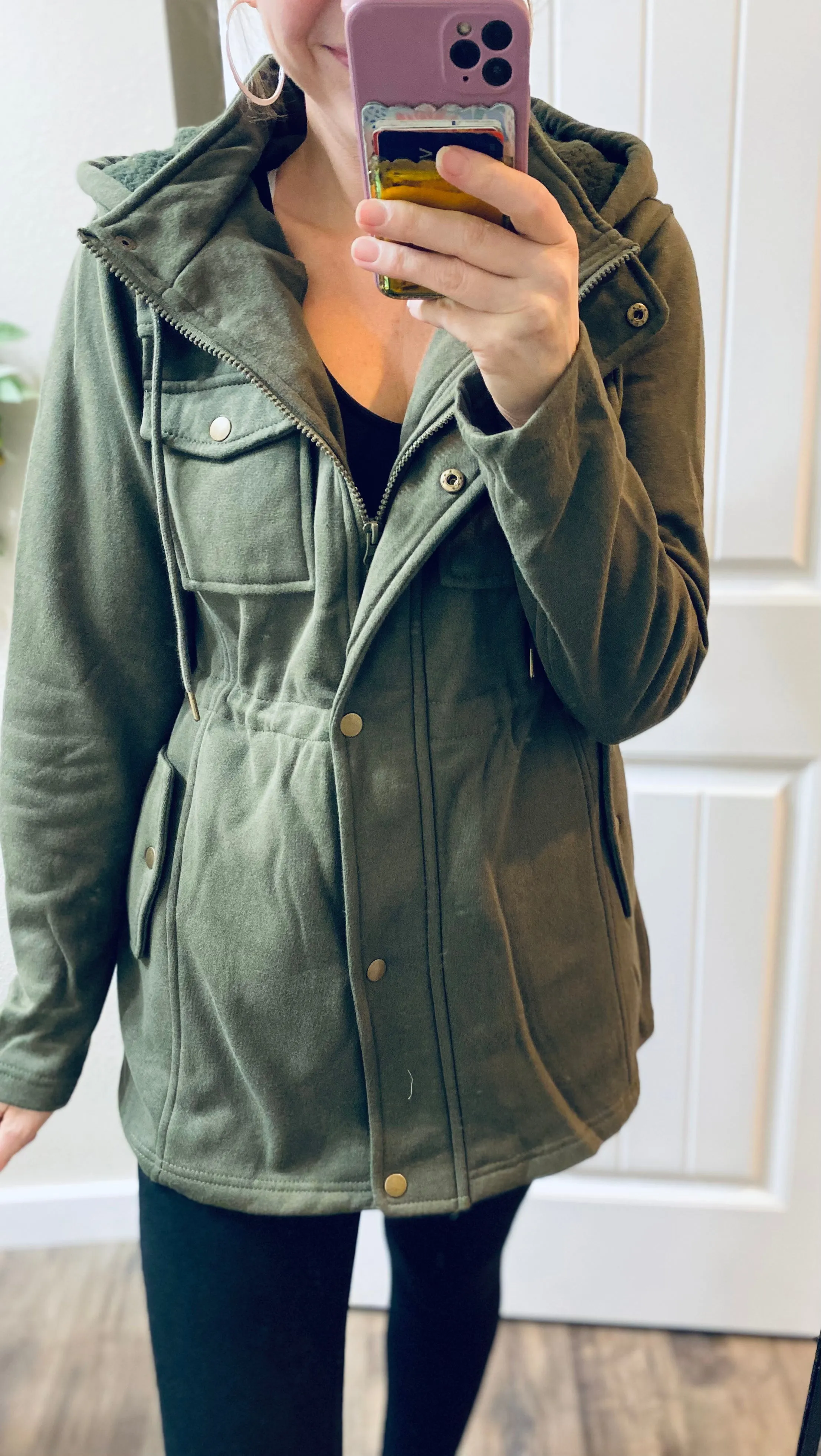 Charcoal or Olive Utility Jacket