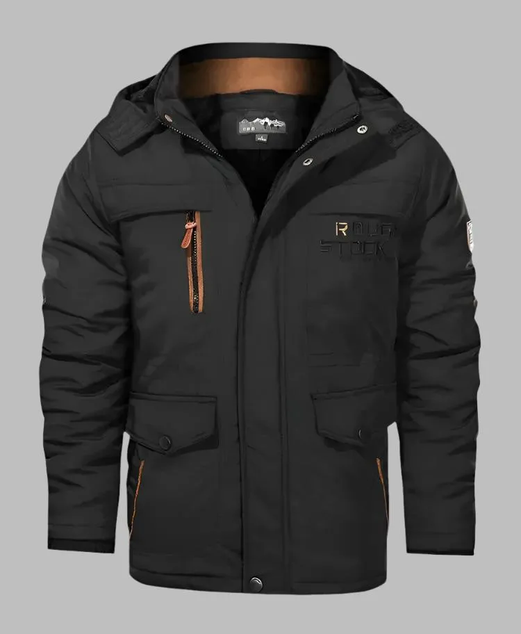 CityLine Parka | Stilvolle Lange wasserdichte Winterjacke für Herren mit Fellkragen