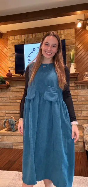 Corduroy Overall Dress