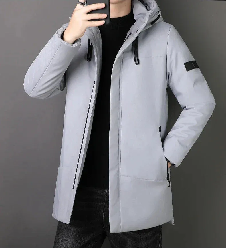 Dave Urban Parka | Langer eleganter warmer wasserdichter Wintermantel für Herren für kalte Tage