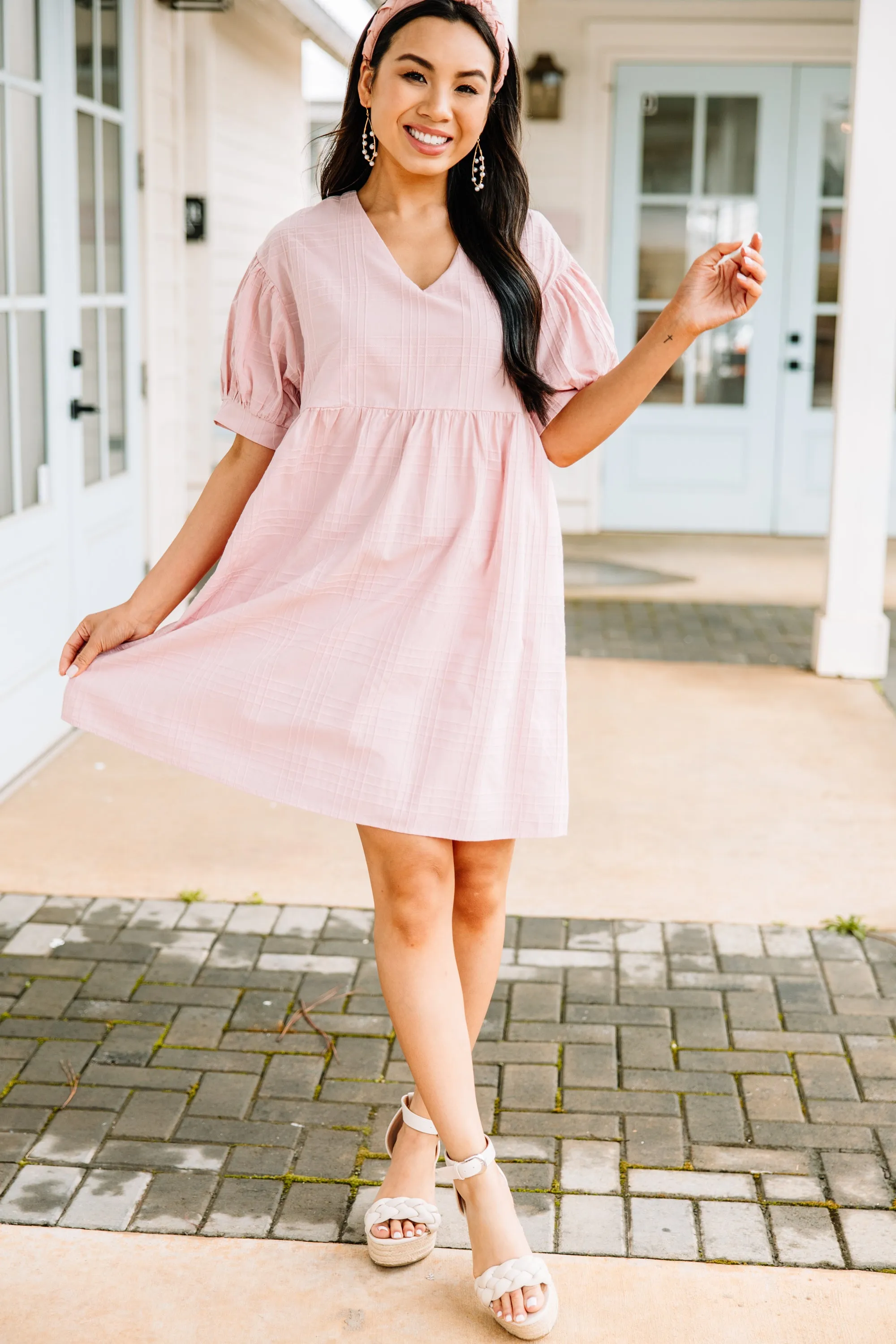 Do Yourself A Favor Blush Pink Babydoll Dress