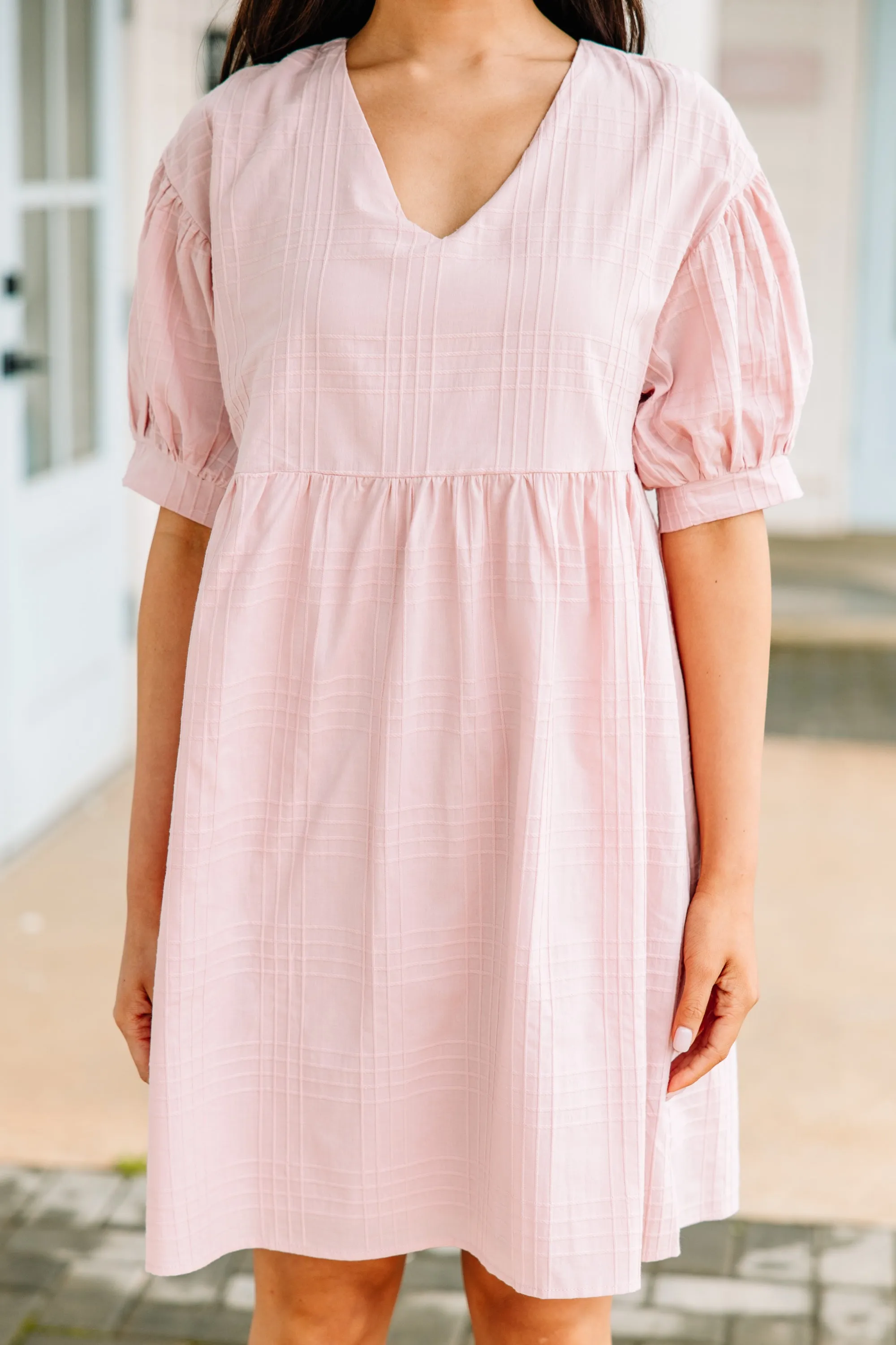 Do Yourself A Favor Blush Pink Babydoll Dress
