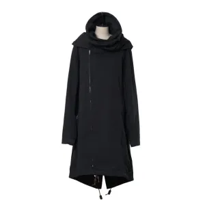 DYED STRUCTURAL WIRE LONG REVERSIBLE HOODED PARKA