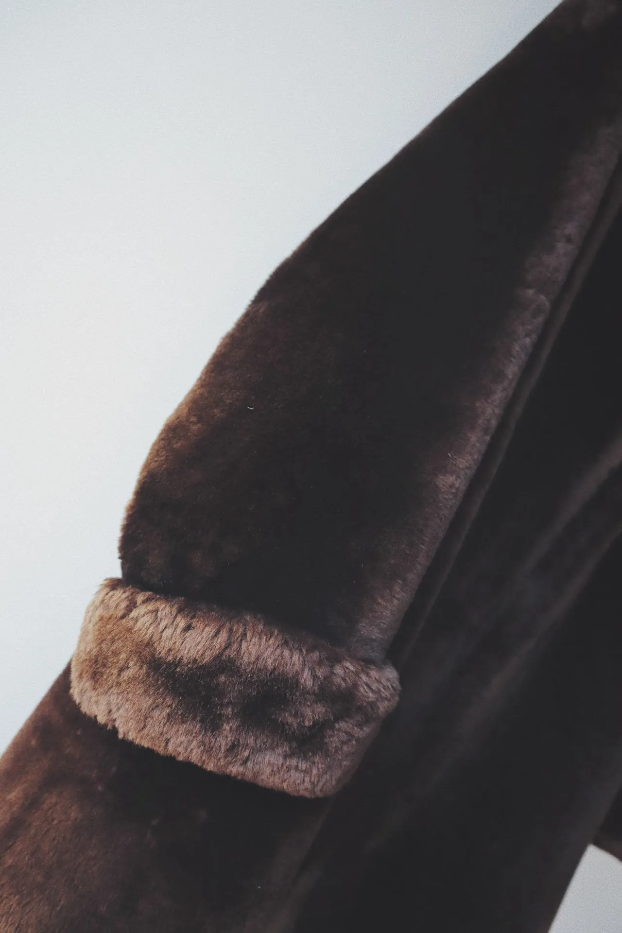 Faux Fur Coat, Deep Chocolate