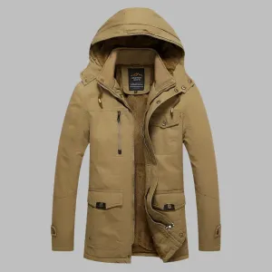 FrostGuard Parka | Warme wasserdichte Winterjacke für Herren mit Fellkragen und Fleece-Futter