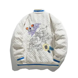 GUOCH RABBOT COTTON PADDED URBAN STYLE BASEBALL JACKET