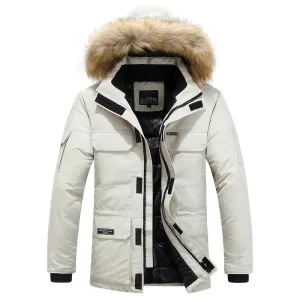 Harnord - Parka Winterjas Heren – Winddicht met Afneembare Capuchon en Bontkraag