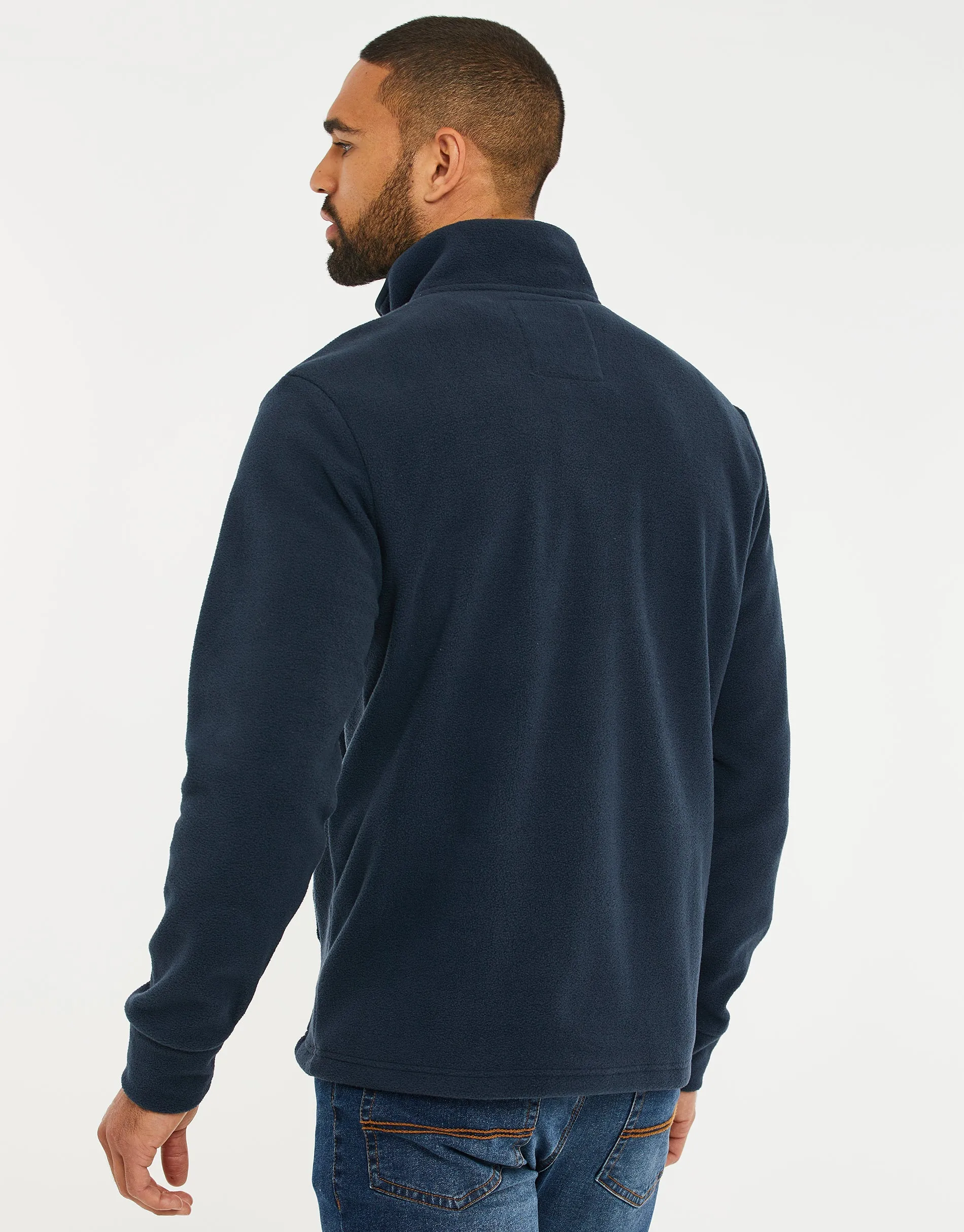 Men's Navy Onion Quilted Quarter Zip Fleece