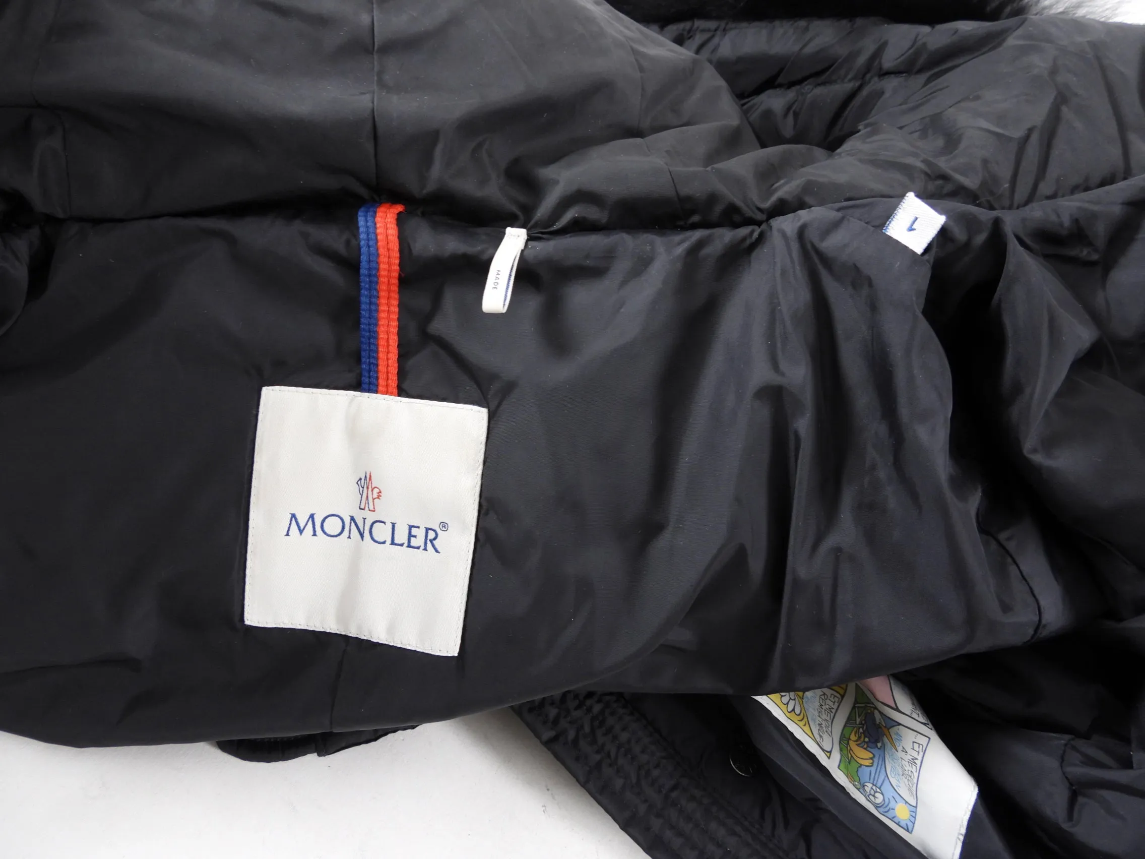 Moncler Black Down Filled Hooded Parka - S