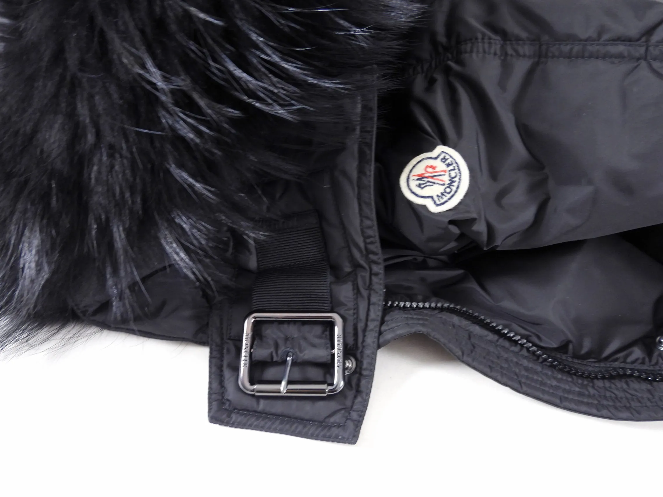Moncler Black Down Filled Hooded Parka - S