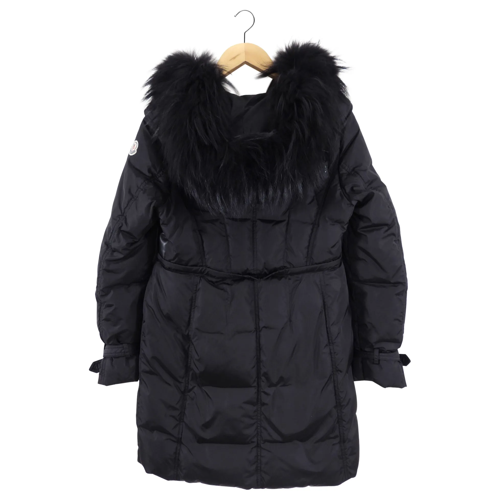 Moncler Black Down Filled Hooded Parka - S
