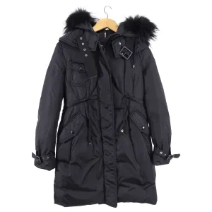 Moncler Black Down Filled Hooded Parka - S