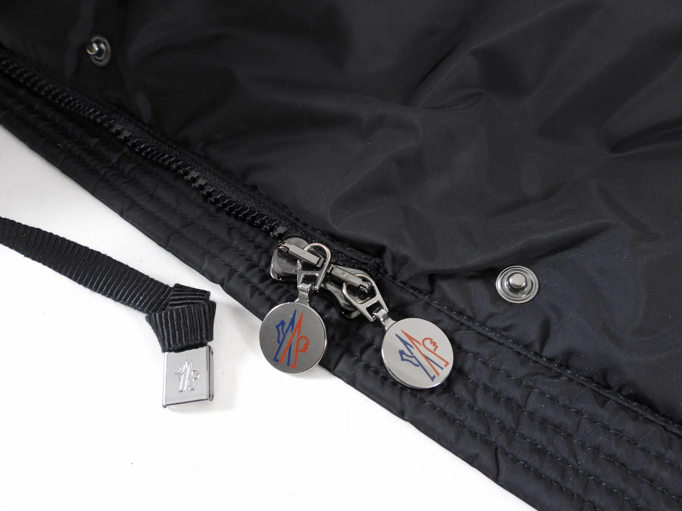 Moncler Black Down Filled Hooded Parka - S
