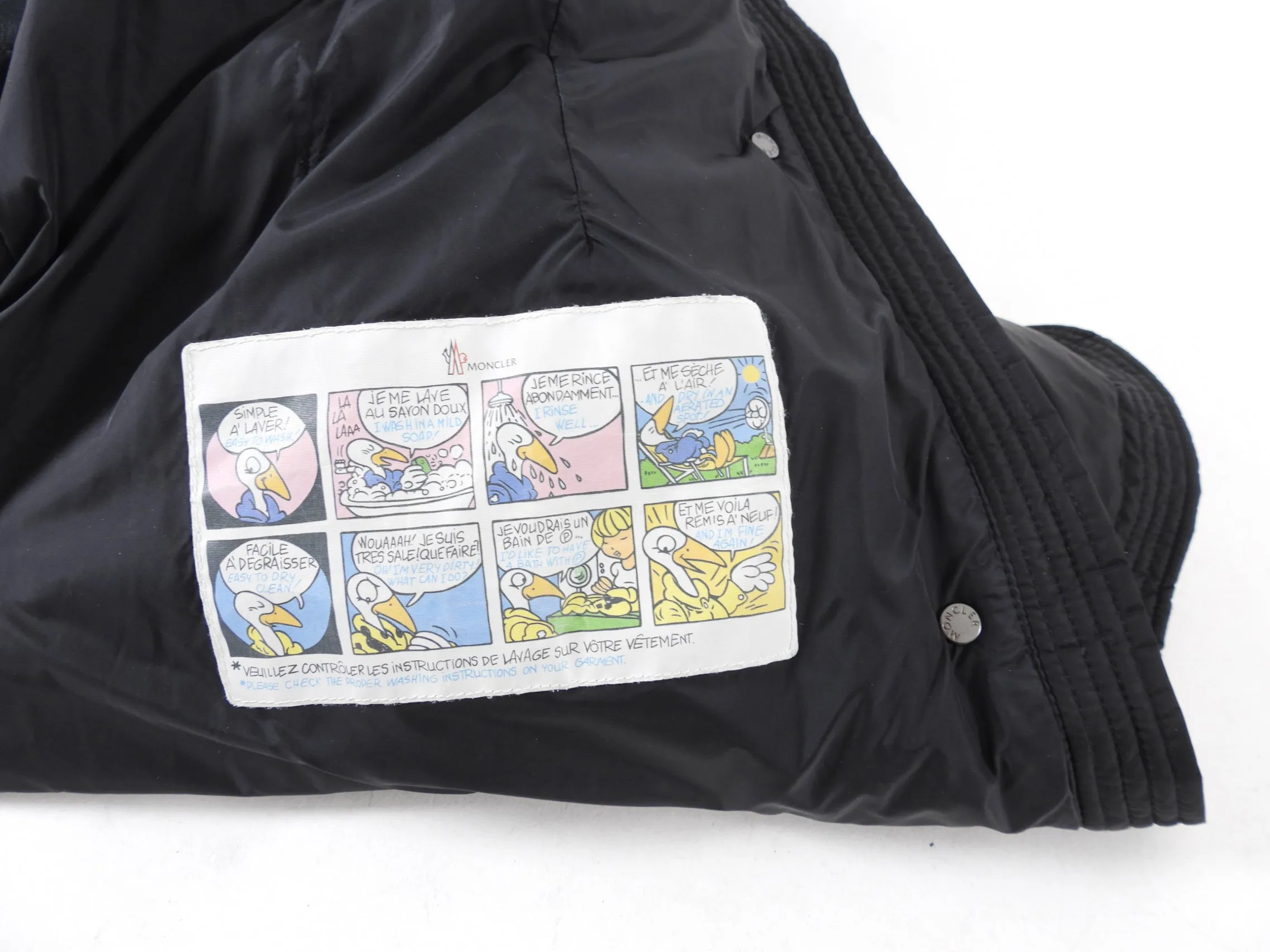 Moncler Black Down Filled Hooded Parka - S