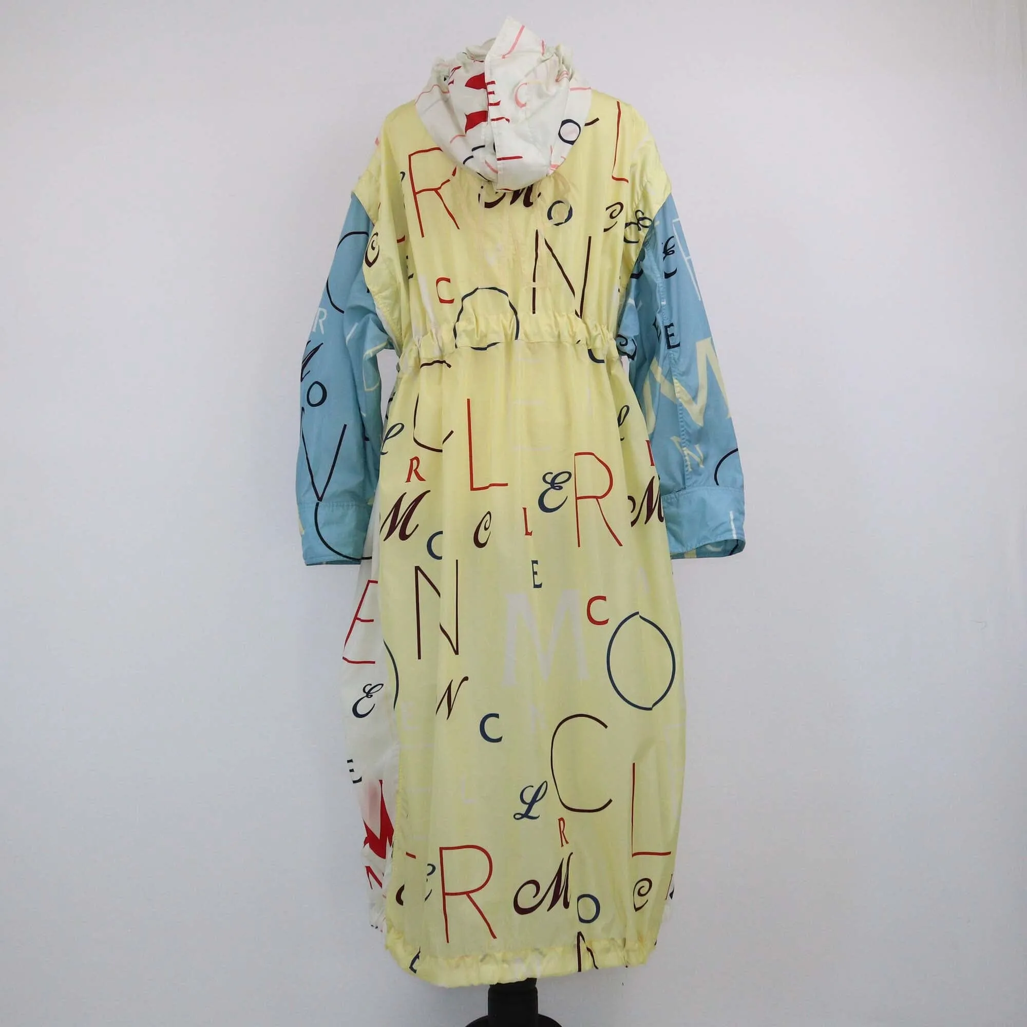 Moncler Multicolor Parka Printed Hoodie Long Coat