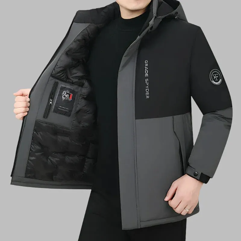 Proline Parka | Eleganter Langer Wasserdichter Steppmäntel Herren für Kalte Tage