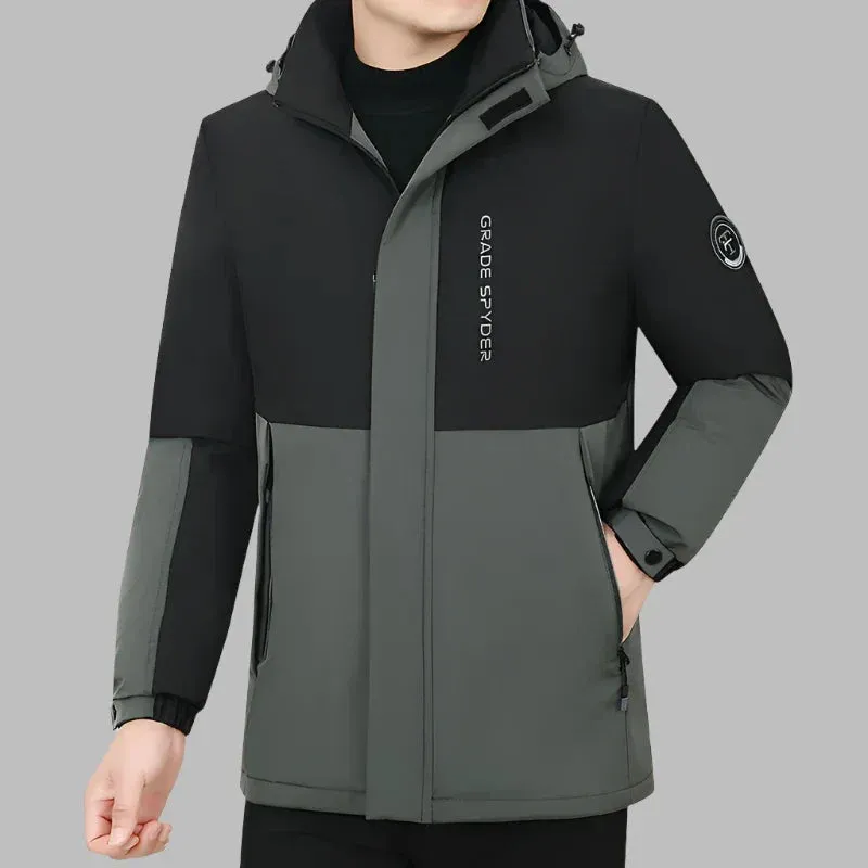 Proline Parka | Eleganter Langer Wasserdichter Steppmäntel Herren für Kalte Tage