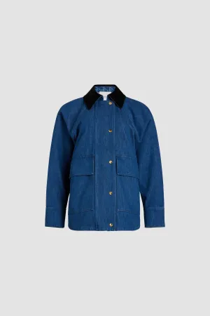 Relaxed parka in organic denim
