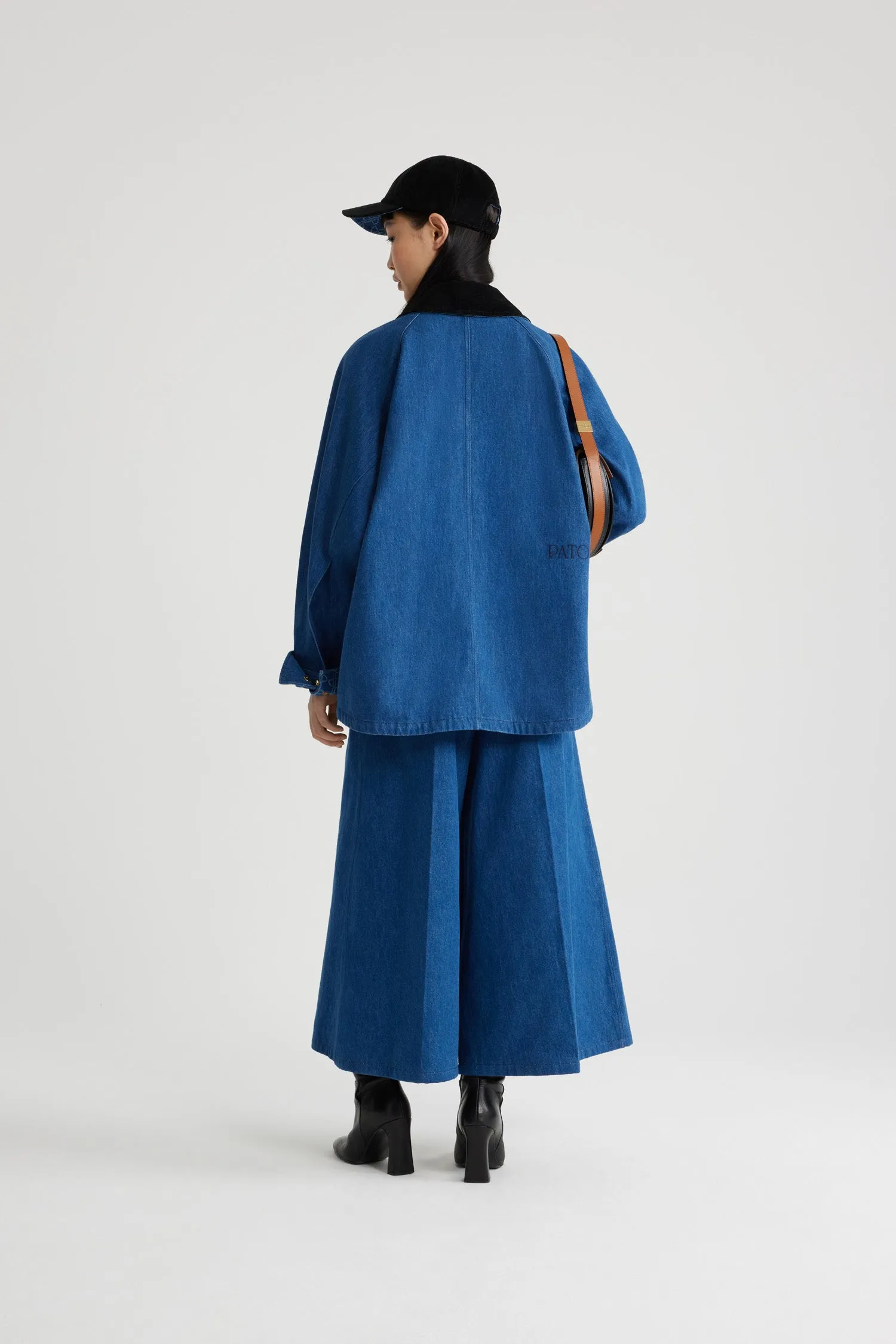 Relaxed parka in organic denim