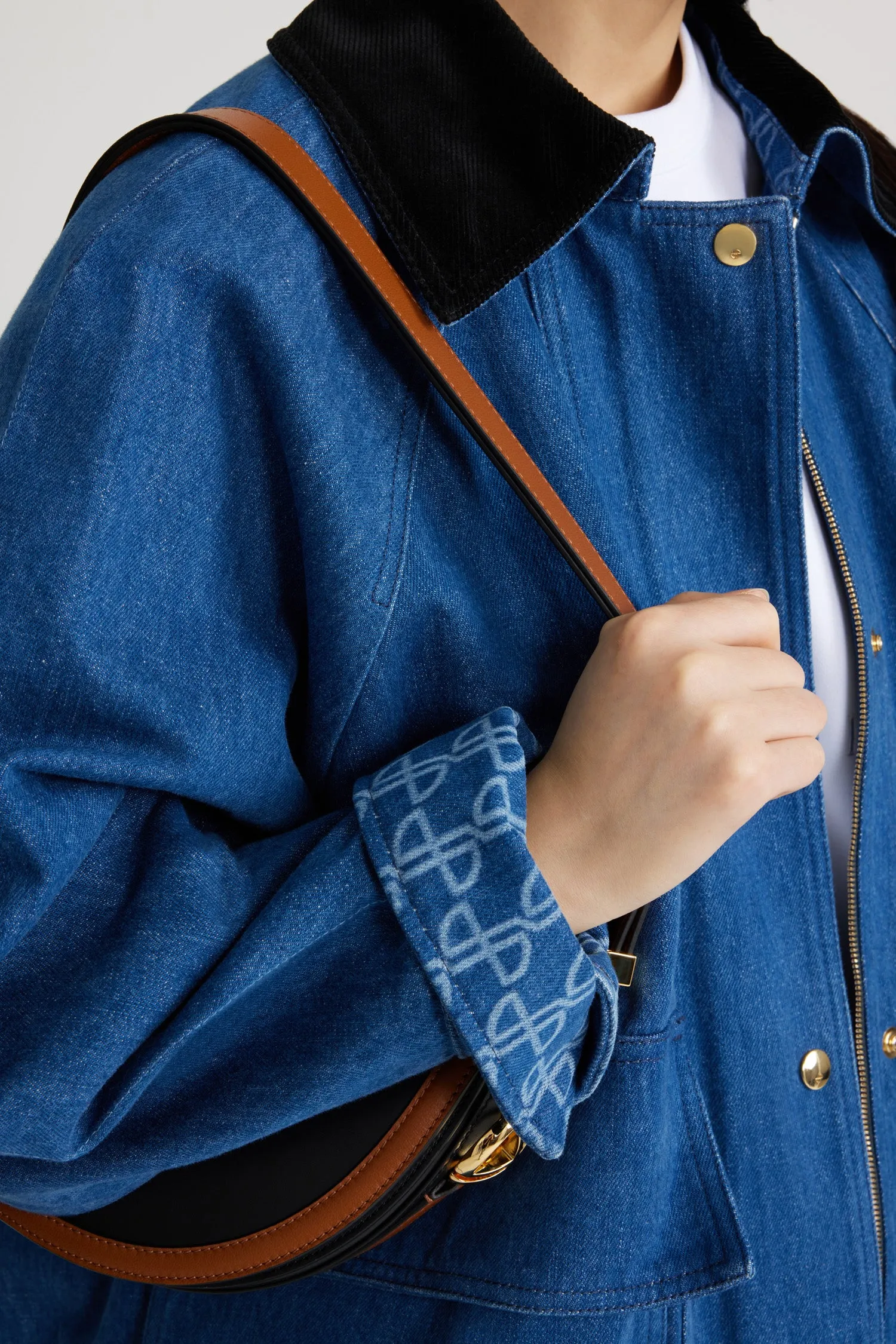Relaxed parka in organic denim