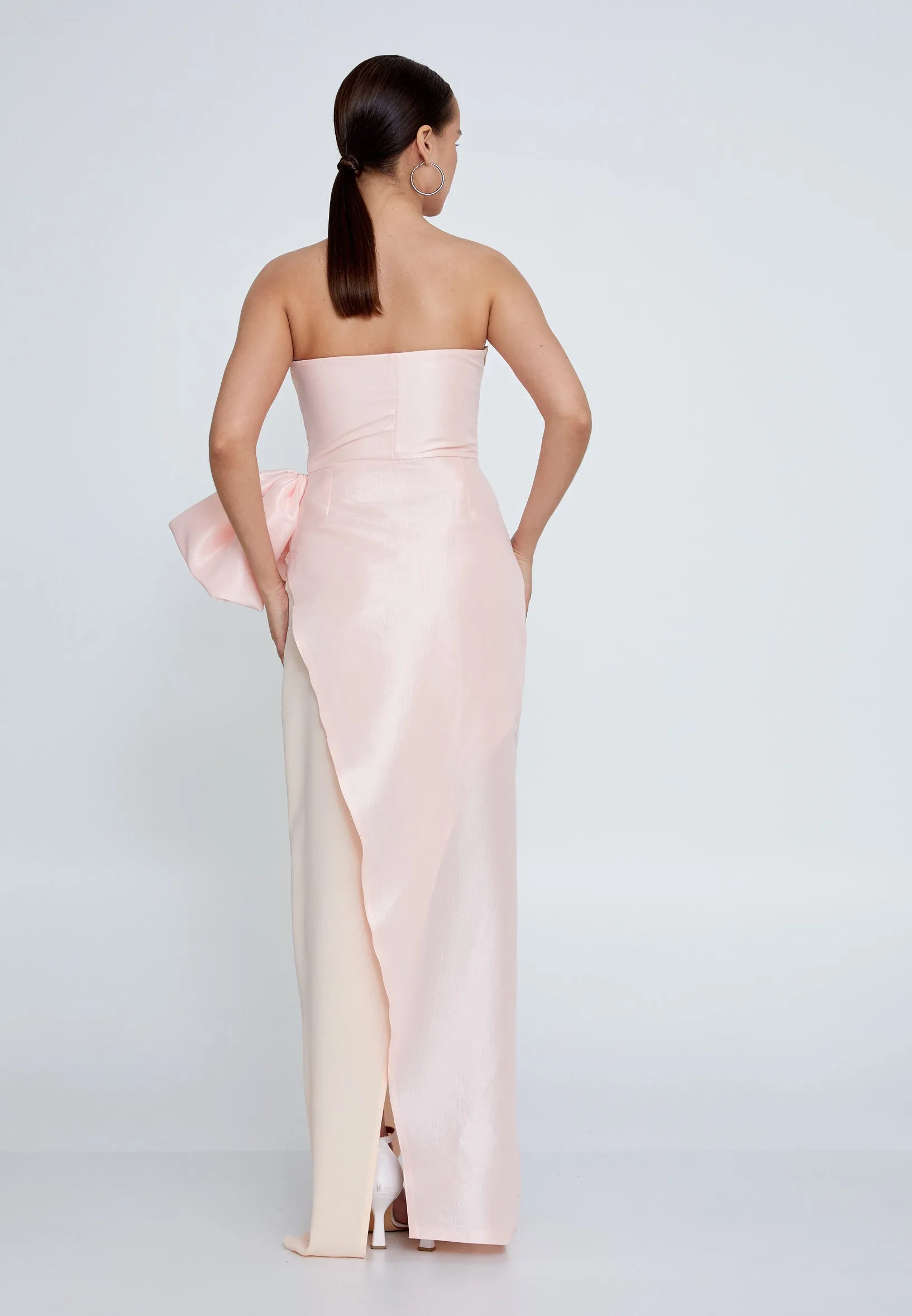 Strapless Maxi Column Evening Dress