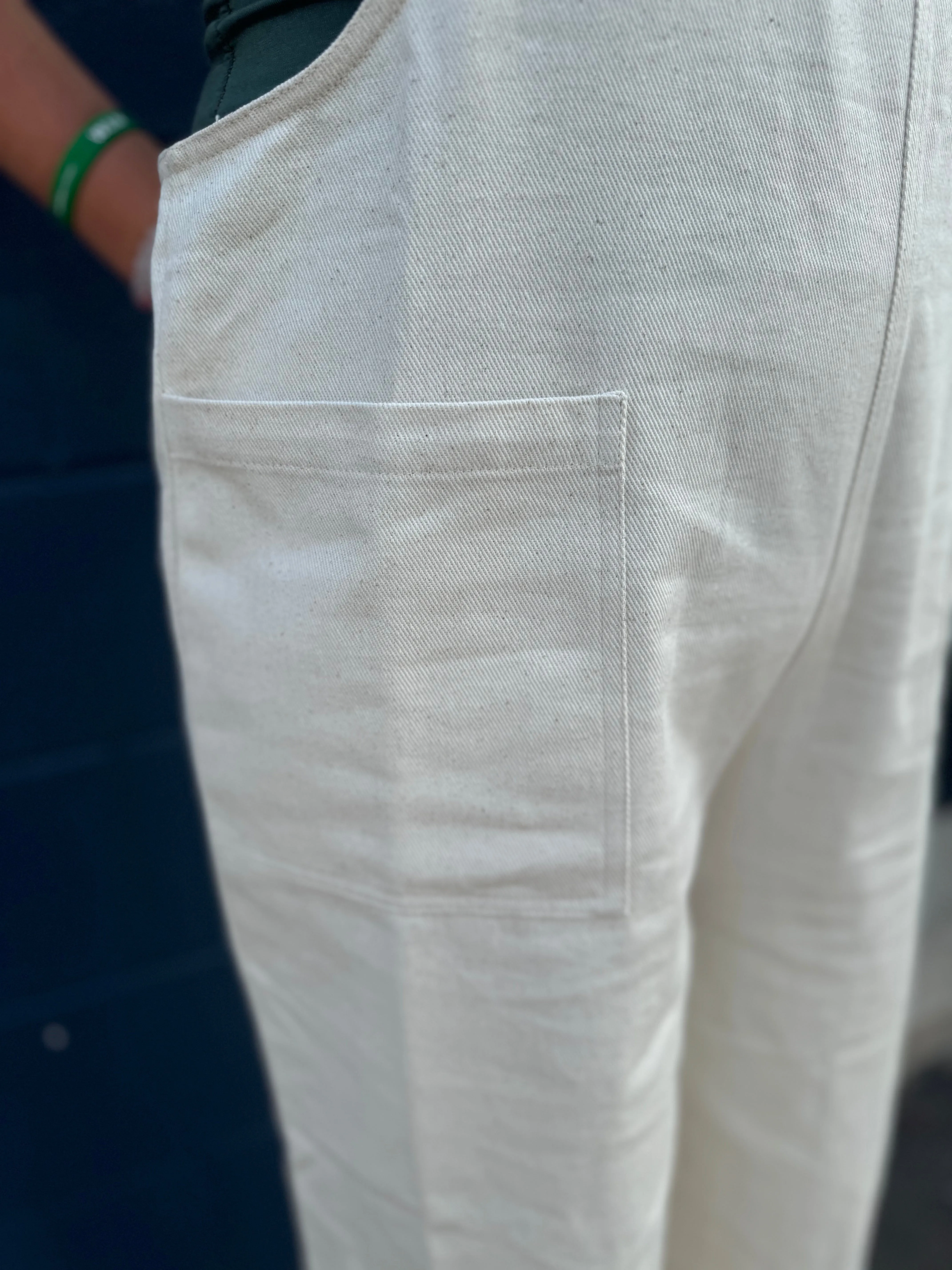 Tie Shoulder Strap Patch Pocket Overalls