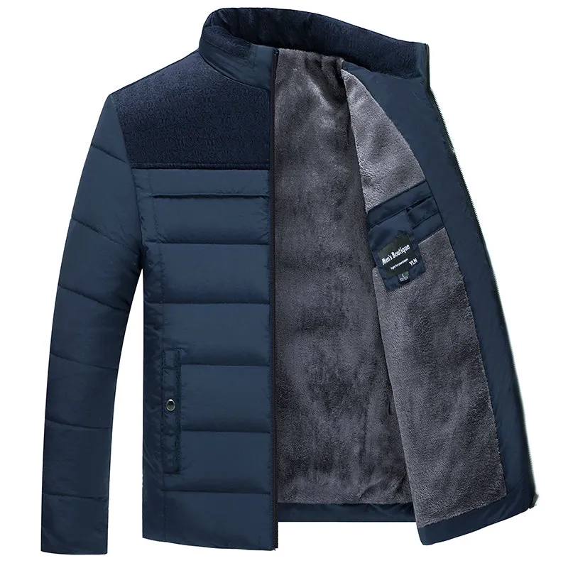 Tommy™ dikke waterdichte patchwork met opstaande kraag parka winterjas