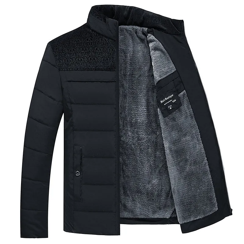 Tommy™ dikke waterdichte patchwork met opstaande kraag parka winterjas