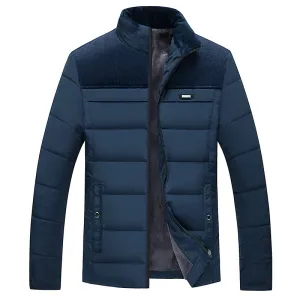 Tommy™ dikke waterdichte patchwork met opstaande kraag parka winterjas