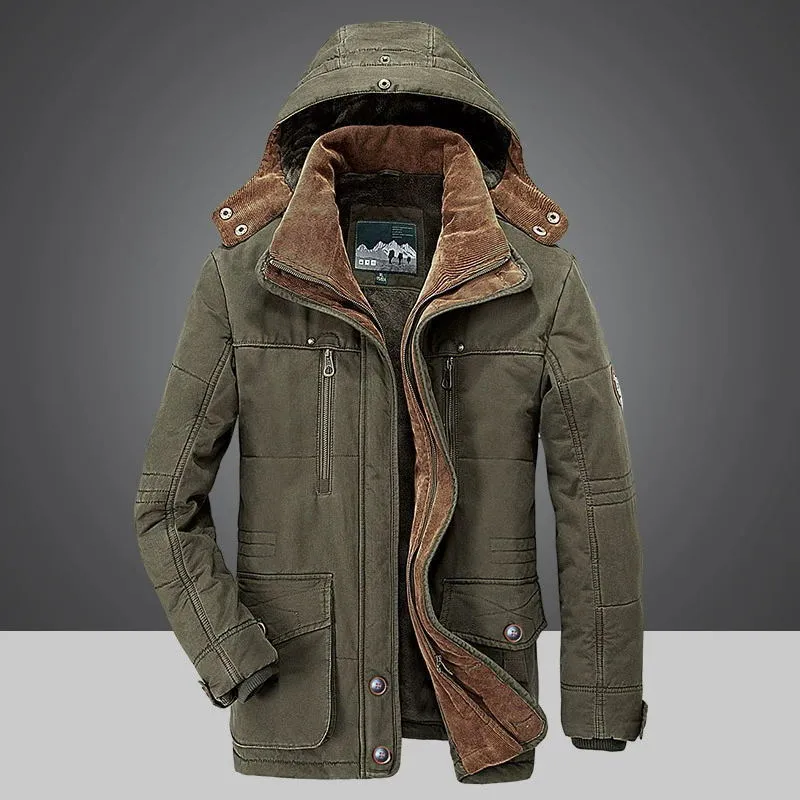 Tommy™ dubbele kraag blauw waterdicht comfortabel parka winterjas