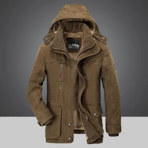 Tommy™ dubbele kraag blauw waterdicht comfortabel parka winterjas