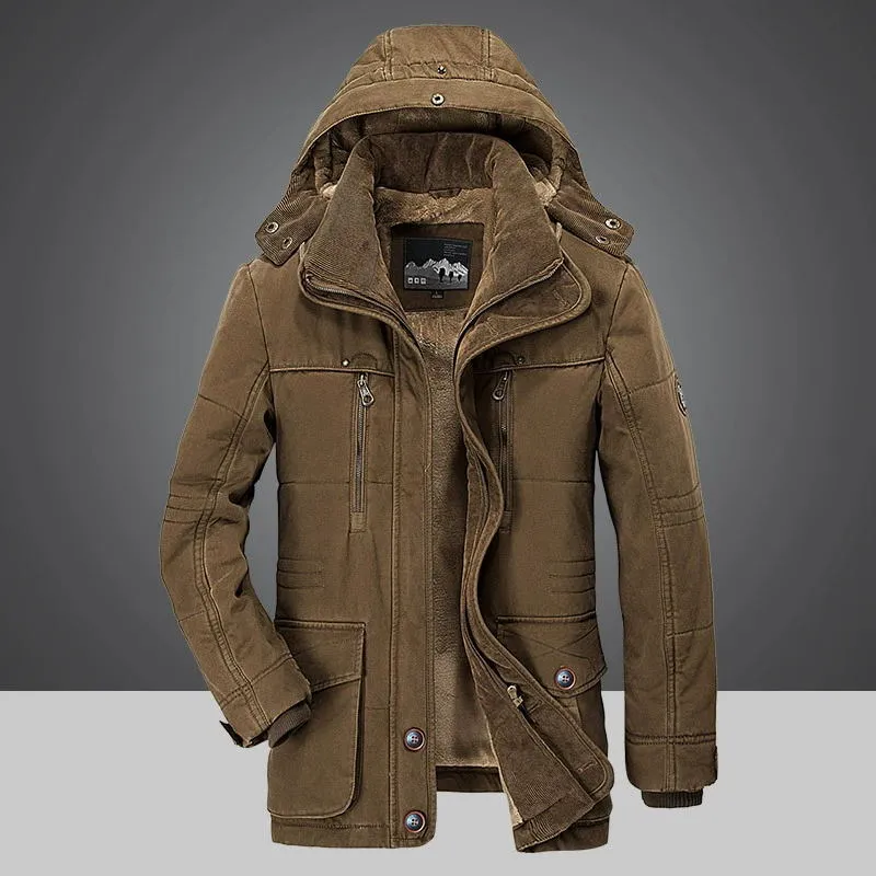 Tommy™ dubbele kraag blauw waterdicht comfortabel parka winterjas