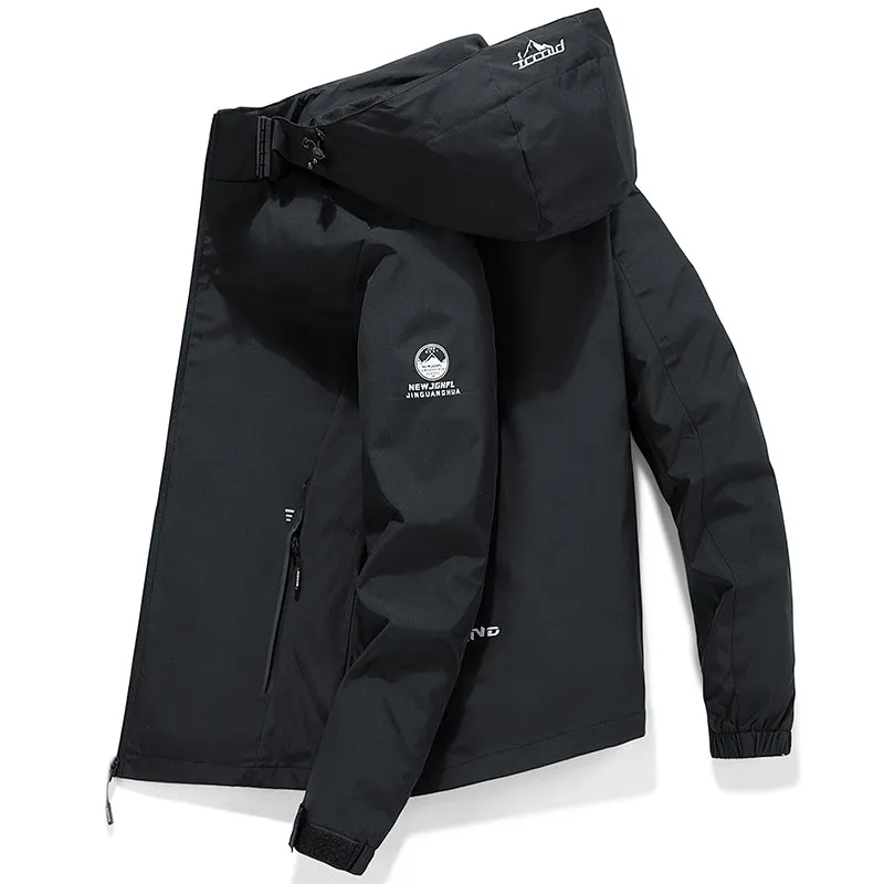 Tommy™ logo print capuchon waterdicht met rits parka winterjas