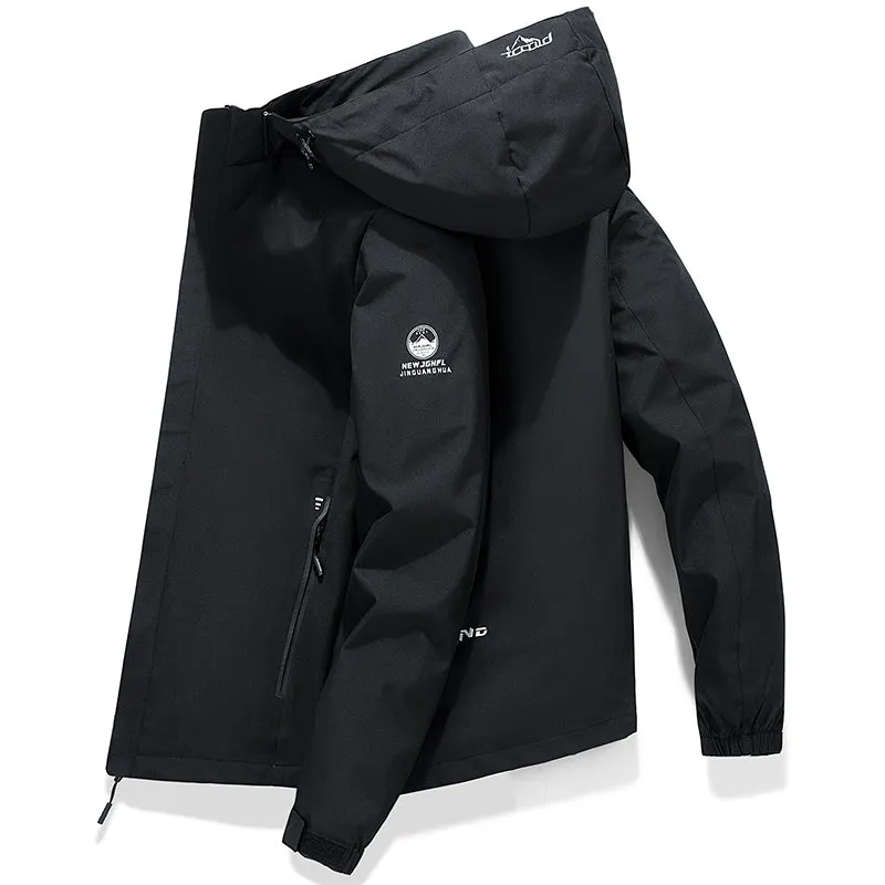 Tommy™ logo print capuchon waterdicht met rits parka winterjas