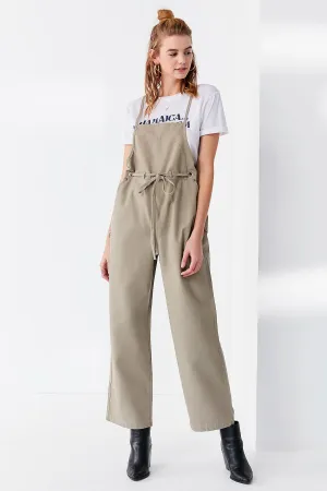 UO Tie-Waist Apron wide leg Overall