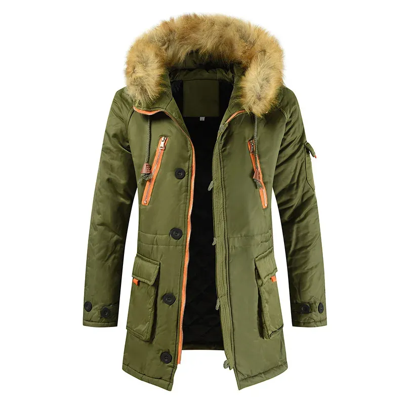 Vrykenz - Winterjas Heren Parka met Bontkraag, Warm Gevoerd en Meerdere Zakken