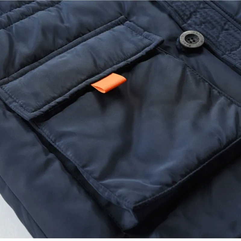 Vrykenz - Winterjas Heren Parka met Bontkraag, Warm Gevoerd en Meerdere Zakken