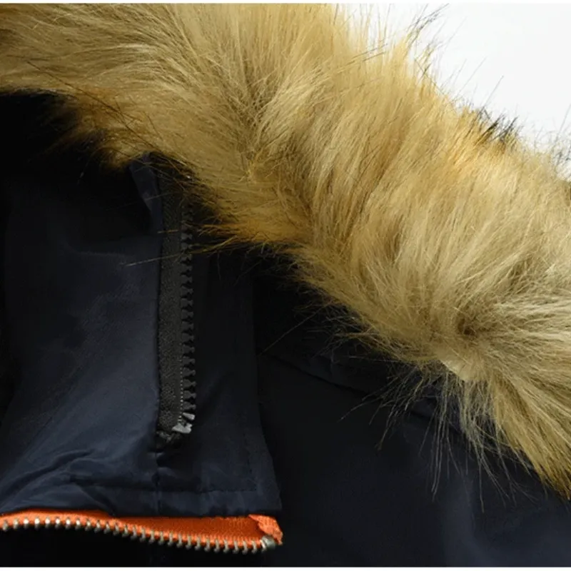 Vrykenz - Winterjas Heren Parka met Bontkraag, Warm Gevoerd en Meerdere Zakken