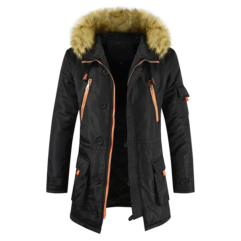Vrykenz - Winterjas Heren Parka met Bontkraag, Warm Gevoerd en Meerdere Zakken