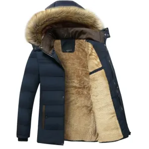 Warmtor - Gevoerde Parka Winterjas Heren met Capuchon en Bontvoering