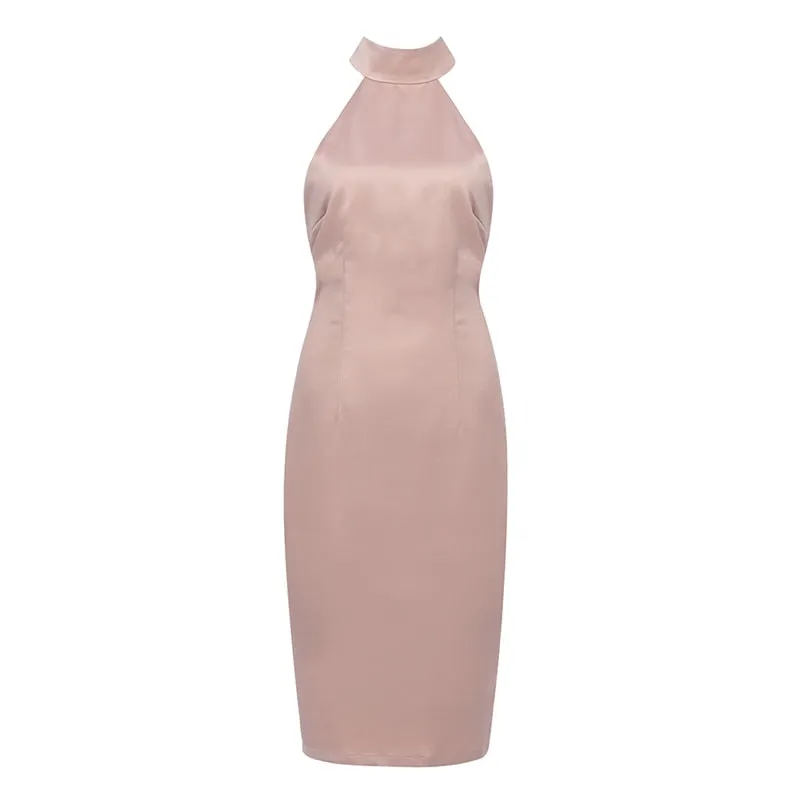 Women's Summer Midi Sheath Strapless Dress