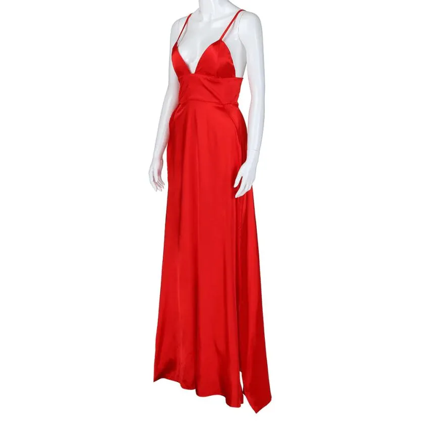 Women's Summer Sleeveless V-Neck Maxi Dress